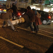 Rassemblement en solidarité avec la jeunesse de Grèce, 12 décembre 2008, à Paris