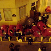 Evacuation des tentes