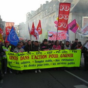 Manif de Nevers banderole unitaire