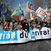 Tête de manif le 4 avril 2006
