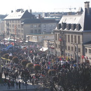 Vue du château,  le 19 mars à Caen