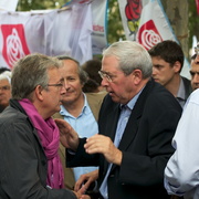 Pierre Laurent (PCF) et Jean Paul Huchon