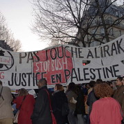 Non à la guerre en IRAK, manifestation à PARIS