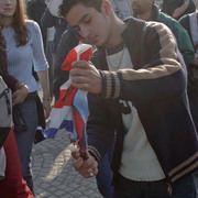 Contre la guerre en IRAK, manifestation à PARIS