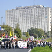 Caen, cortège sur le périphérique