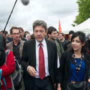 Jean-Luc Mélenchon dans la fête