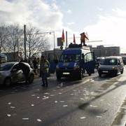 Blocage du centre-ville de Rouen le 26/01/2012