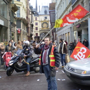 Blocage du centre-ville de Rouen le 26/01/2012