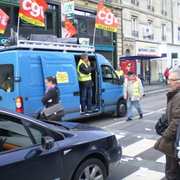 Blocage du centre-ville de Rouen le 26/01/2012