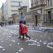 Blocage du centre-ville de Rouen le 26/01/2012