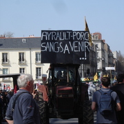 Manifestation contre l'Ayrault port ND des Landes