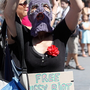 Rassemblement pour les Pussy Riots