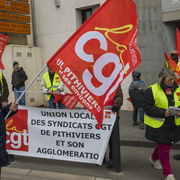 Manifestation syndicale à Pithiviers (Loiret)