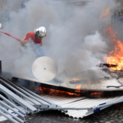 pompier et feu